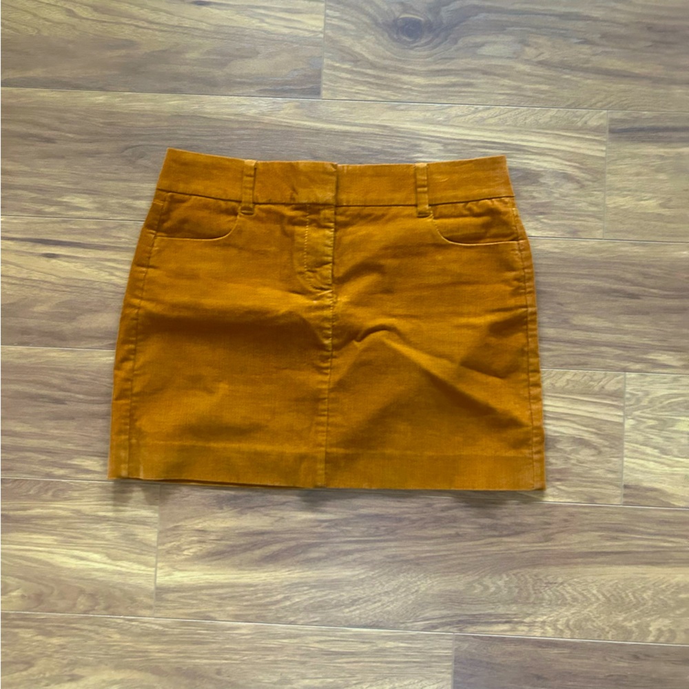 Vintage camel J. Crew corduroy mini skirt US6